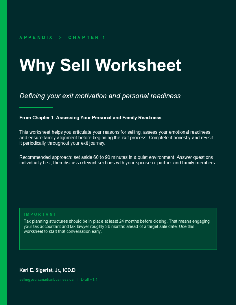 why-sell-worksheet